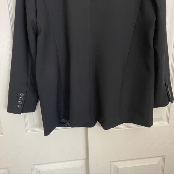 Banana Republic Factory Black Sculpted Stretch Blazer Lined NWT Sz 18 - Picture 7 of 9